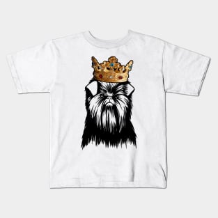 Affenpinscher Dog King Queen Wearing Crown Kids T-Shirt